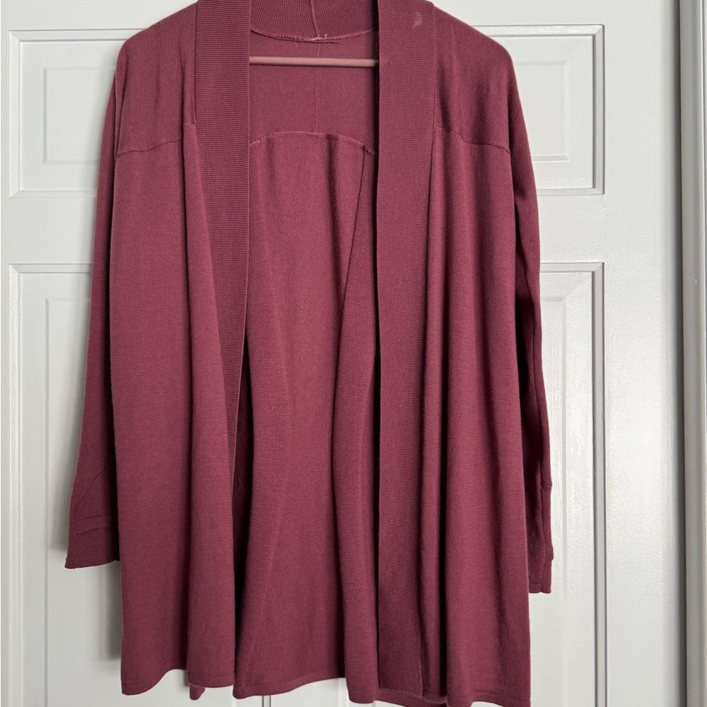 Lululemon Mauve Open-Front Cardigan